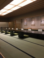This long table is made of one piece of wood block pasted with Japanese lacquer