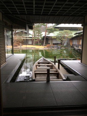 Guests enjoy boating in this ‘koi’ pond.