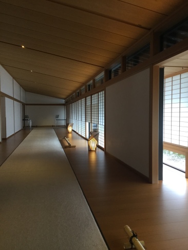 Corridor with elegant lanterns